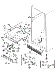 04 - Fresh Food Compartment parts for Jenn-Air Refrigerator JRTDE229LB from AppliancePartsPros.com