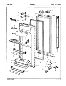 04 - Fresh Food Door parts for Jenn-Air Refrigerator JRSD245 / 9Q25A from AppliancePartsPros.com