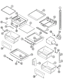12 - Shelves & Accessories parts for Jenn-Air Refrigerator JSD2388AEB from AppliancePartsPros.com