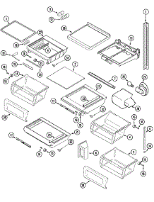 12 - Shelves & Accessories parts for Jenn-Air Refrigerator JCD2289AEA from AppliancePartsPros.com