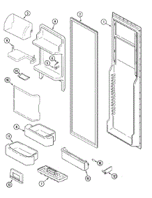 07 - Fresh Food Inner Door parts for Jenn-Air Refrigerator JSD2789AEA from AppliancePartsPros.com