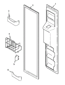05 - Freezer Inner Door (Jcd2389dtb / W) parts for Jenn-Air Refrigerator JCD2389DTW from AppliancePartsPros.com