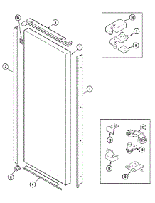 08 - Fresh Food Outer Door (Jcd2389dtb / W) parts for Jenn-Air Refrigerator JCD2389DTB from AppliancePartsPros.com