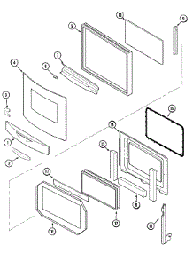 03 - Door parts for Jenn-Air Oven JMW9530BAW from AppliancePartsPros.com