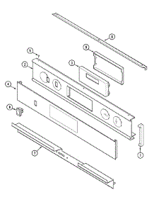 02 - Control Panel parts for Jenn-Air Oven W27200BC from AppliancePartsPros.com