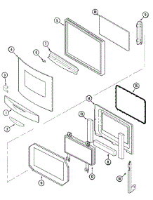 03 - Door (Upper & Lower) parts for Jenn-Air Oven JJW8630AAB from AppliancePartsPros.com