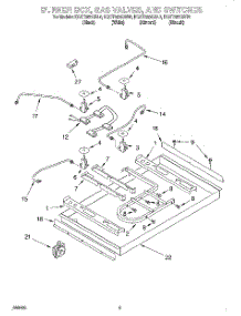 02 - Section parts for Kitchenaid Cooktop KGCT365GBL0 from AppliancePartsPros.com