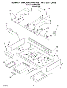 02 - Burner Box, Gas Valves, And Switches parts for Kitchenaid Cooktop KGCP463KSS01 from AppliancePartsPros.com