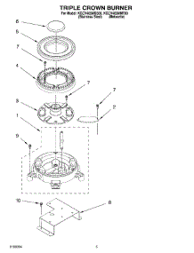 03 - Triple Crown Burner parts for Kitchenaid Cooktop KGCV465MMT00 from AppliancePartsPros.com