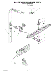 10 - Upper Wash And Rinse Parts parts for Kitchenaid Dishwasher KUDS03FTPA2 from AppliancePartsPros.com
