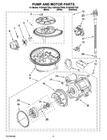 08 - Pump And Motor Parts parts for Kitchenaid Dishwasher KUDK03CTBL2 from AppliancePartsPros.com