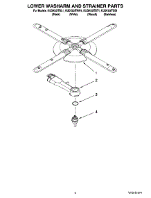 04 - Lower Washarm And Strainer Parts parts for Kitchenaid Dishwasher KUDK03ITBS1 from AppliancePartsPros.com