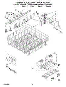 09 - Upper Rack And Track Parts parts for Kitchenaid Dishwasher KUDP02CRBT4 from AppliancePartsPros.com