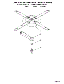 04 - Lower Washarm And Strainer Parts parts for Kitchenaid Dishwasher KUDW03CTBL0 from AppliancePartsPros.com