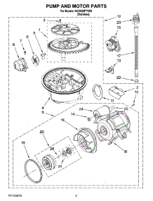 08 - Pump And Motor Parts parts for Kitchenaid Dishwasher KUDX03FTSS0 from AppliancePartsPros.com