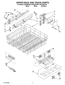 09 - Upper Rack And Track Parts parts for Kitchenaid Dishwasher KUDT03STSS0 from AppliancePartsPros.com