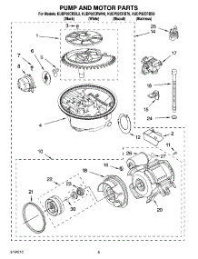 08 - Pump And Motor Parts parts for Kitchenaid Dishwasher KUDP02CRBS0 from AppliancePartsPros.com