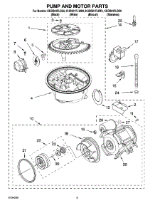08 - Pump And Motor Parts parts for Kitchenaid Dishwasher KUDS01FLBT6 from AppliancePartsPros.com