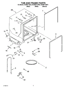 07 - Tub And Frame Parts parts for Kitchenaid Dishwasher KUDR01TJBT0 from AppliancePartsPros.com