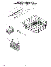 10 - Lower Rack Parts parts for Kitchenaid Dishwasher KUDR01TJBT0 from AppliancePartsPros.com