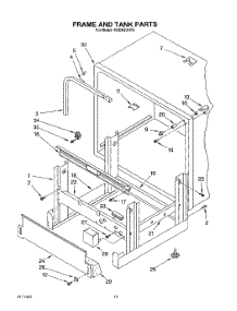 10 - Frame And Tank parts for Kitchenaid Dishwasher KUDH23HY0 from AppliancePartsPros.com