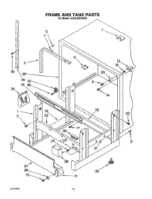10 - Frame And Tank parts for Kitchenaid Dishwasher KUDA23SYWH0 from AppliancePartsPros.com