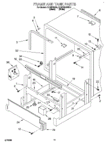09 - Frame And Tank parts for Kitchenaid Dishwasher KUDP230BWH0 from AppliancePartsPros.com