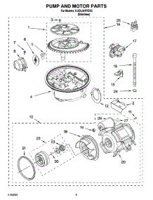 08 - Pump And Motor Parts parts for Kitchenaid Dishwasher KUDL02FRSS3 from AppliancePartsPros.com