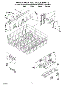 09 - Upper Rack And Track Parts parts for Kitchenaid Dishwasher KUDP02IRWH3 from AppliancePartsPros.com