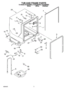 07 - Tub And Frame Parts parts for Kitchenaid Dishwasher KUDC02IRWH2 from AppliancePartsPros.com
