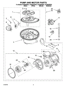 08 - Pump And Motor Parts parts for Kitchenaid Dishwasher KUDI02IRWH2 from AppliancePartsPros.com