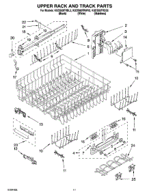 09 - Upper Rack And Track Parts parts for Kitchenaid Dishwasher KUDS02FRSS2 from AppliancePartsPros.com