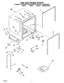 07 - Tub And Frame Parts parts for Kitchenaid Dishwasher KUDP01ILWH7 from AppliancePartsPros.com