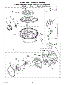 08 - Pump And Motor Parts parts for Kitchenaid Dishwasher KUDI01DLWH6 from AppliancePartsPros.com