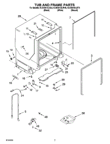 07 - Tub And Frame Parts parts for Kitchenaid Dishwasher KUDS01DLWH6 from AppliancePartsPros.com