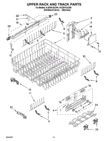09 - Upper Rack And Track Parts parts for Kitchenaid Dishwasher KUDS01DLSS6 from AppliancePartsPros.com