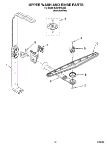 10 - Upper Wash And Rinse Parts parts for Kitchenaid Dishwasher KUDK01ILBS6 from AppliancePartsPros.com