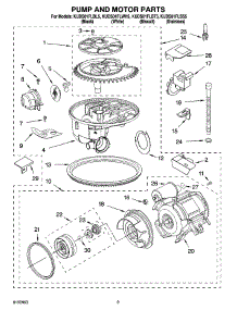 08 - Pump And Motor Parts parts for Kitchenaid Dishwasher KUDS01FLBL5 from AppliancePartsPros.com