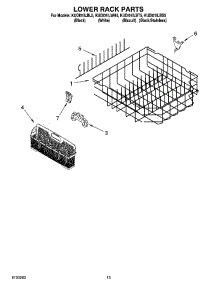 11 - Lower Rack Parts, Optional Parts (Not Included) parts for Kitchenaid Dishwasher KUDI01ILBS5 from AppliancePartsPros.com
