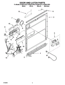 03 - Door And Latch Parts parts for Kitchenaid Dishwasher KUDS01ILWH3 from AppliancePartsPros.com