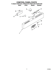 02 - Control Panel Parts parts for Kitchenaid Dishwasher KUDP01FLWH3 from AppliancePartsPros.com