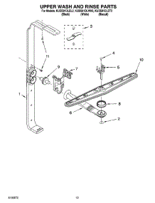 10 - Upper Wash And Rinse Parts parts for Kitchenaid Dishwasher KUDS01DLBL2 from AppliancePartsPros.com
