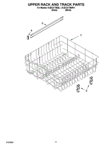 09 - Upper Rack And Track Parts parts for Kitchenaid Dishwasher KUDC01TMBL1 from AppliancePartsPros.com