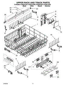 09 - Upper Rack And Track Parts parts for Kitchenaid Dishwasher KUDS01ILBS0 from AppliancePartsPros.com