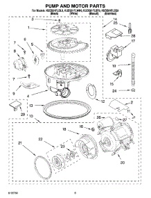 08 - Pump And Motor Parts parts for Kitchenaid Dishwasher KUDS01FLBL0 from AppliancePartsPros.com