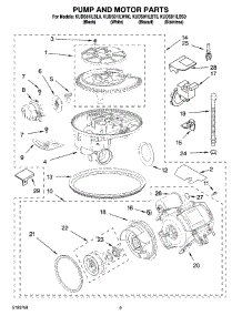 08 - Pump And Motor Parts parts for Kitchenaid Dishwasher KUDS01ILWH0 from AppliancePartsPros.com
