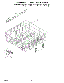 09 - Upper Rack And Track Parts parts for Kitchenaid Dishwasher KUDI01FLWH0 from AppliancePartsPros.com