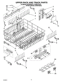 09 - Upper Rack And Track Parts parts for Kitchenaid Dishwasher KUDS01DJSP1 from AppliancePartsPros.com