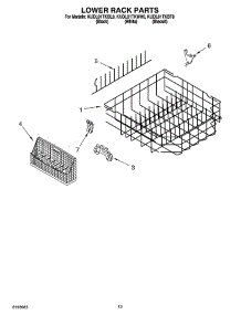 10 - Lower Rack Parts parts for Kitchenaid Dishwasher KUDL01TKBL0 from AppliancePartsPros.com