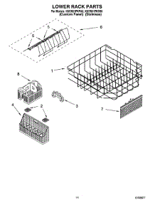 11 - Lower Rack Parts parts for Kitchenaid Dishwasher KUDS01FKSS0 from AppliancePartsPros.com